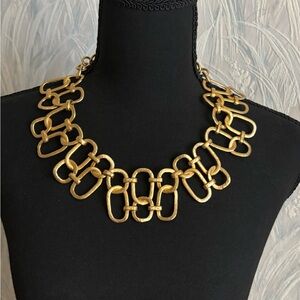 Kenneth Jay Lane Interlocking Collar Necklace 21”